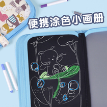 Childrens drawing board Graffiti writing whiteboard Portable double-sided available small blackboard Erasable gouache chalk Student painting book