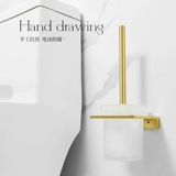 Настенный мягкий матовый золотой туалет, комплект