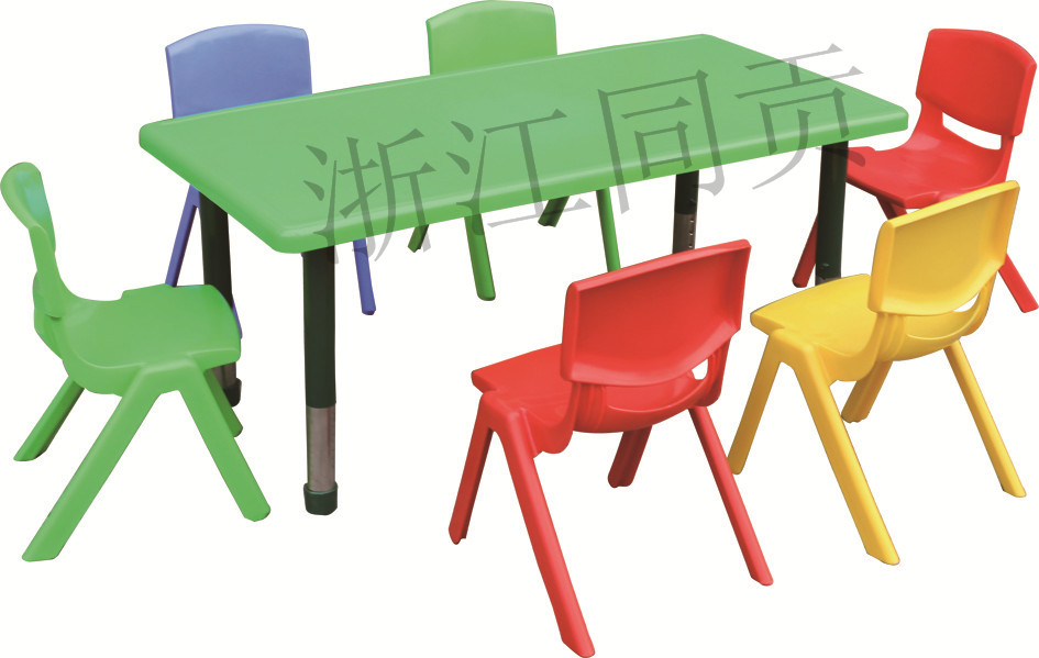 Tonggong trẻ em bàn nhựa nhựa sáu người bóng bàn vuông trẻ em đồ chơi bàn trò chơi bàn học - Phòng trẻ em / Bàn ghế bàn ghế gỗ cho bé