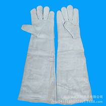 Extended cowhide electric welding fireproof wire 60 cm long anti-scalding double-layer labor protection gloves for sale