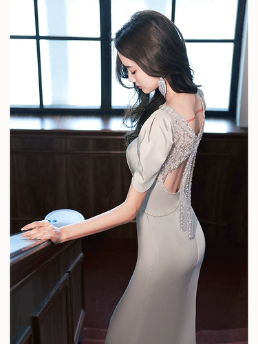 Элитное вечернее платье, французский стиль, изысканный стиль