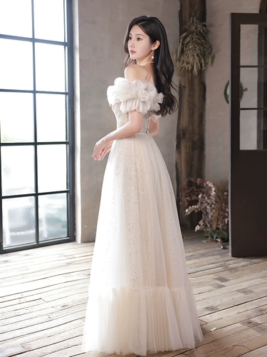 Вечернее платье на одно плечо, новинка 2025 года, летнее классическое доступное роскошное нишевое классическое платье для мастеров, церемония совершеннолетия, тяжелое индустриальное платье