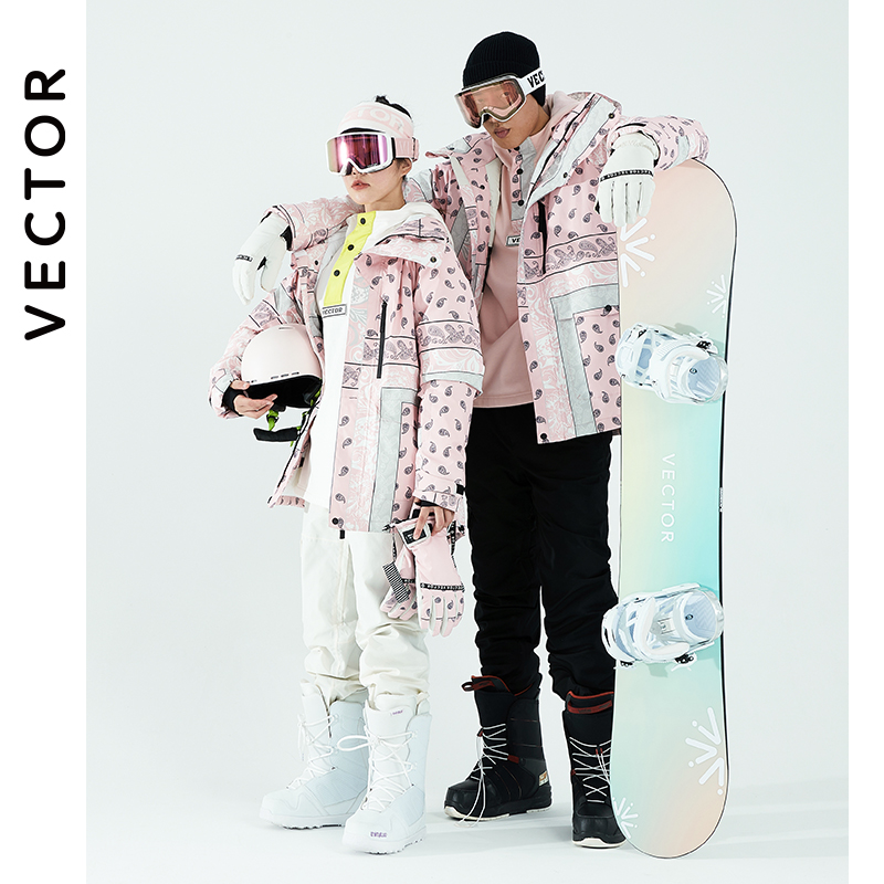 VECTOR SKI SUIT WOMEN'S NEW SUIT WATERPROOF PROFESSIONAL KOREA VENEER DOUBLE BOARD SKI GEAR BOOMER WINTER SEASON
