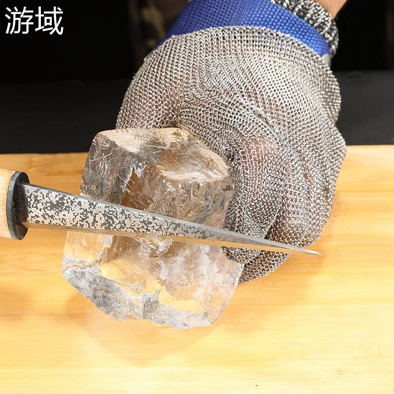 Bar soul bartender special anti-cut steel wire anti-cut anti-freeze cutting ice saw ice cube pin ice block does not hurt hands gloves