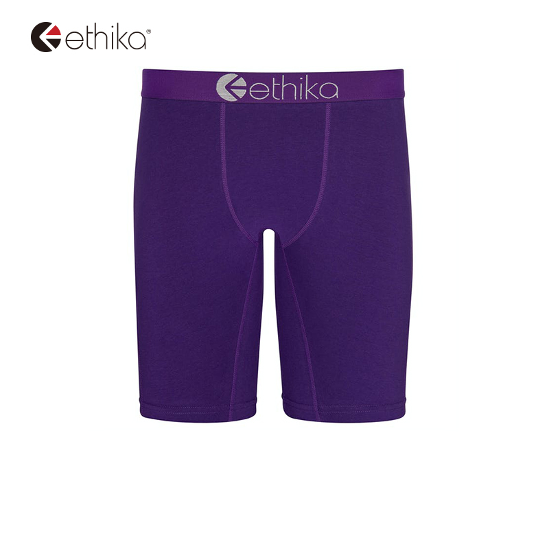 Ethika Men's Cotton Comfortable Boxer Briefs Breathable Moisture-Wicking Cotton Spandex Boyfriend Gift Sports Boxer Briefs