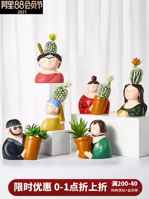 Cactus pot simulation succulents fake flower ornaments Nordic decoration ins office creative knickknacks