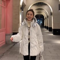 MENTMAR Short down jacket Female Winter 2021 Pure Thrones Thickened Small Letters White Duck Suede Jacket Woman