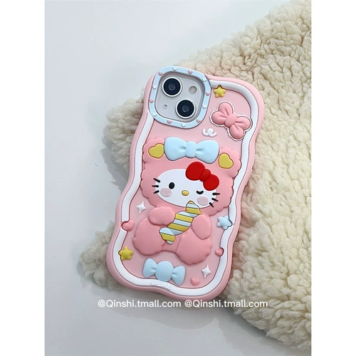勤仕 Hello kitty, apple, милый совместимый чехол для телефона, iPhone 13, силиконовый iPhone13 Pro, мультяшный защитный чехол, iPhone14 Pro, iphone, 11promax, 14plus, защита при падении
