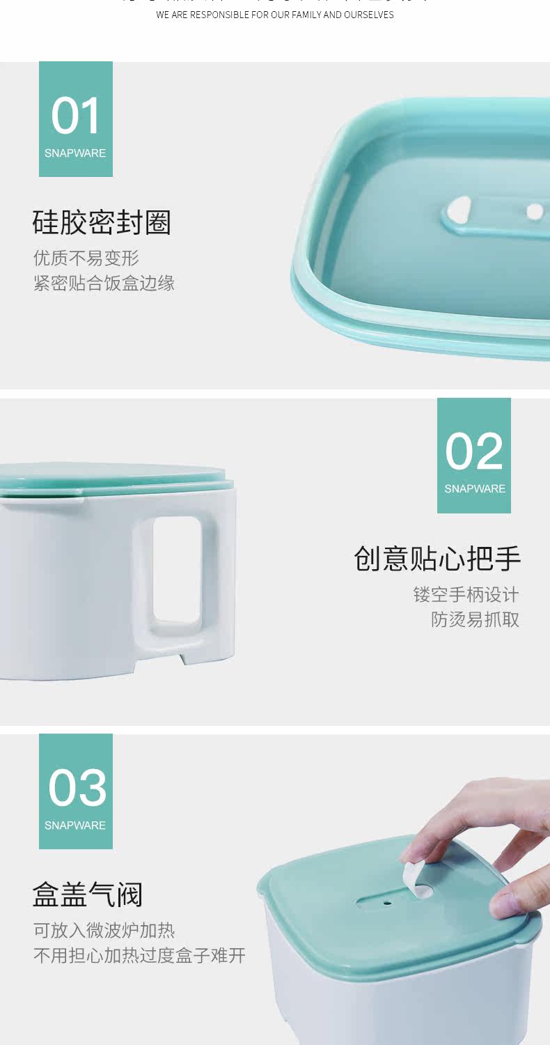 世界500强 美国康宁 snapware 双层轻食便当盒 570ml*2盒 图4