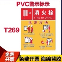Fire hydrant use method fire safety label sticker fire hydrant fire extinguisher use method warning sign warehouse heavy ban fireworks ban fire sign slogan