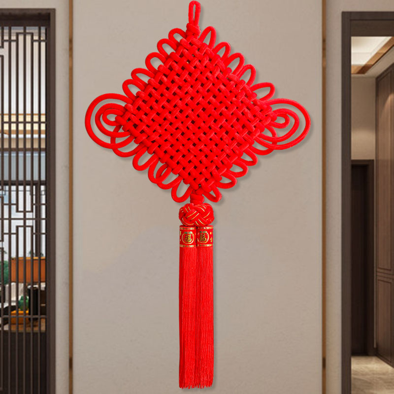 China knot pendant living room large Fu character background wall entrance housewarming new home high-end door on the interior decoration hanging