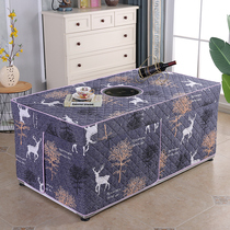  Hot selling new hole-digging rectangular coffee table cover baking cloth cover tablecloth living room all-inclusive electric warm table cover set electric fire cover