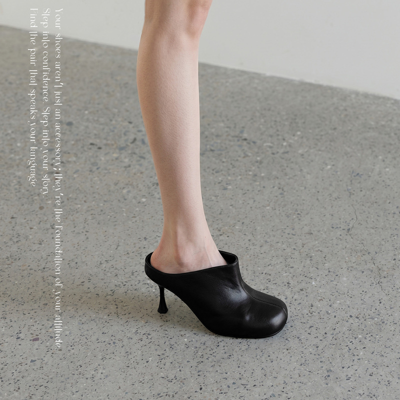 Maltelle Original Stiletto Closed-Toe Mules 2026 New Sandals Retro Backless Sheepskin High Heels for Women Maltelle Original Stiletto Closed-Toe Mules 2026 New Sandals Retro Backless Sheepskin High Heels for Women