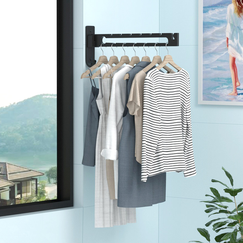 Wardrobe clothes hook hanging hanger wall hanging hook wall type dormitory wall hook free punch hole bedroom drying clothes artifact