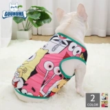 Французская летняя одежда собачья жилет летняя сетка толстая собака мопга, дышащаяся дышащая тонкая одежда для собак короткая