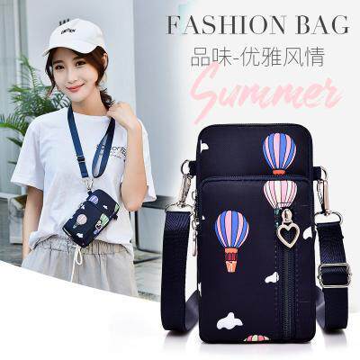 Women's mobile phone bag Messenger bag coin purse all-match summer is convenient to carry Mori hanging neck cloth bag ladies small bag