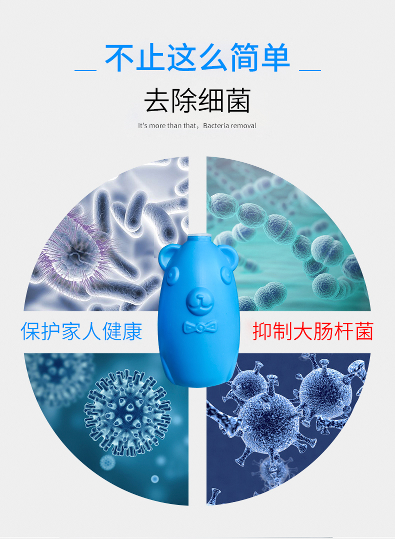 翼盟 小熊蓝泡泡洁厕灵宝 3瓶 图6