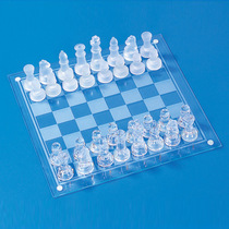 Supply 25*25cm frosted glass chess set (glass chess set) glass crystal chess set