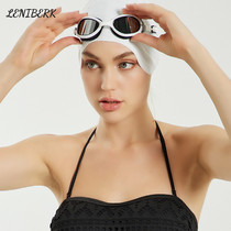  LENIBERK swimming glasses silicone professional adult men and women waterproof and anti-fog high-definition swimming cap goggles set coating