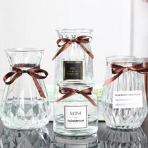 Illustration vase home flowers office desktop ornaments art creative tea table small vase flower illustrator glass bottle