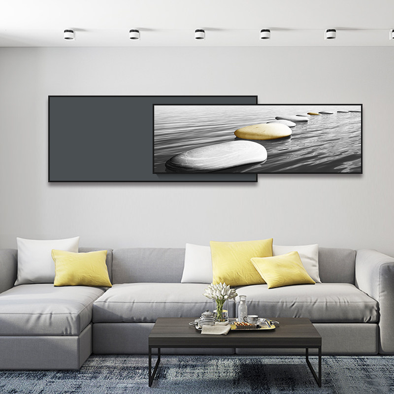 Living room decorative painting modern minimalist sofa background wall bedroom bedside painting high-end atmospheric double-layer combination mural