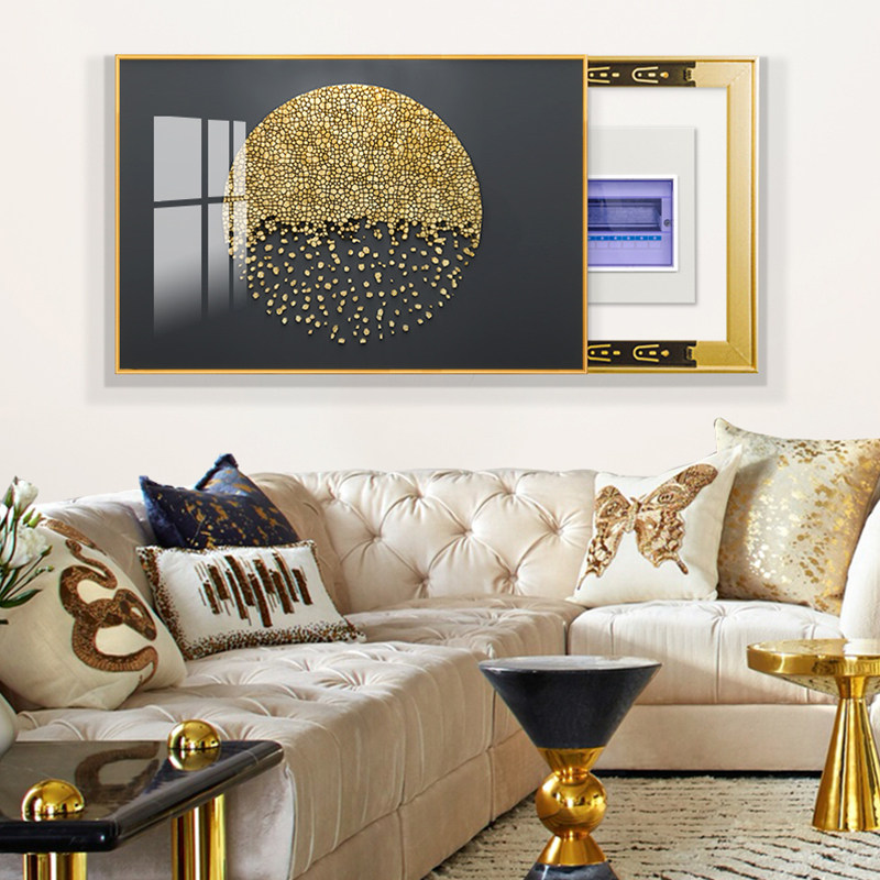 Electric meter box decorative painting distribution box occlusion painting simple new Chinese-style living room distribution box switch box painting hanging painting house
