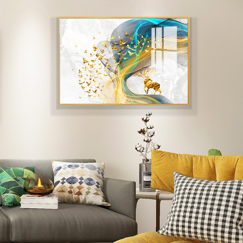 Electric meter box decorative painting modern minimalist distribution box atmospheric light luxury switch box weak current shielding box hanging painting free punching