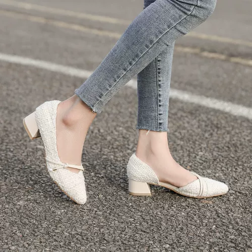 Обувь, подходит с юбкой из жемчуга, туфли, в стиле Шанель, коллекция 2023