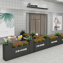 Outdoor Wrought iron flower box Flower trough Hotel Indoor commercial street Green flower pot square Flower vase Flower rack Planting trough