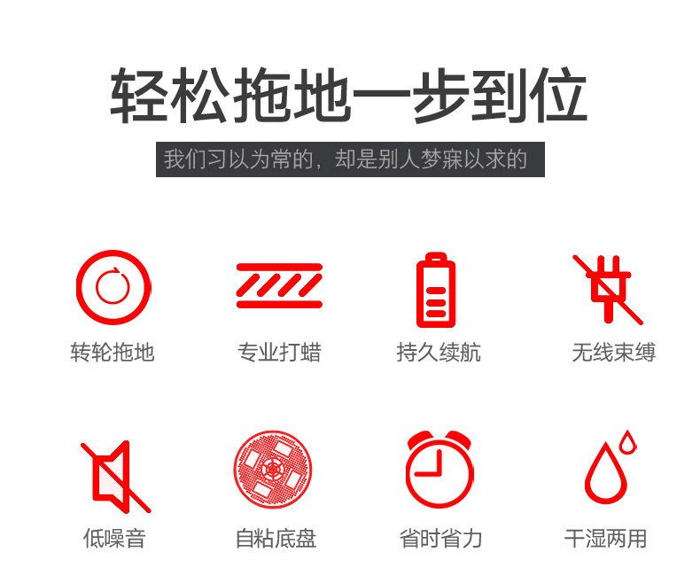 QER 智能全自动家用多功能无线拖地机 图5