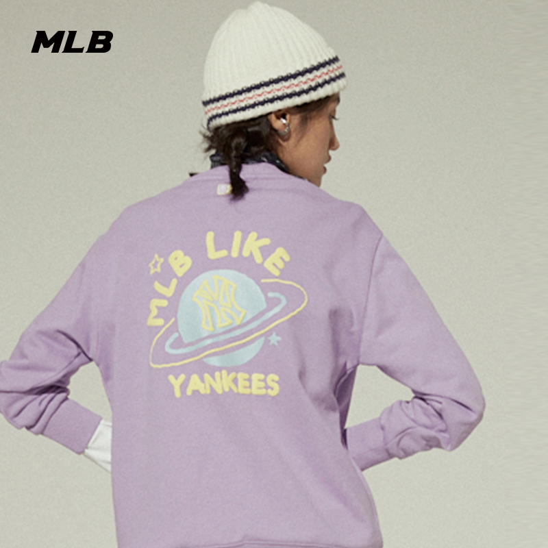 MLB Official male and female lovers LIKE dressing graffiti printed covering hooded sweatshirt loose long sleeves spring new MT01