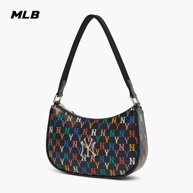 MLB Official Male And Female Lovers Retro Old Flowers Axillary Cortex Fashion movement Leisure satchel Autumn Winter BQS04 -Taobao