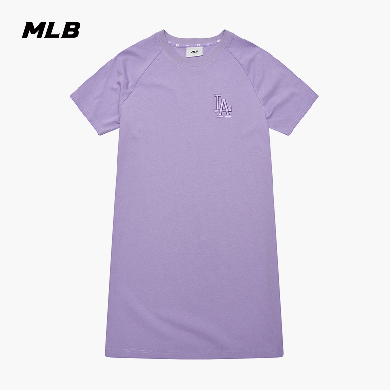 MLB Official Ladies T-shirt Dress Embroidery LOGO Short Sleeve Head Skirt Sports Casual Summer OP004 -Taobao