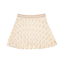 MLB official womens retro old flower pleated skirt embroidered logo printed short skirt culottes 24 summer new style SKM01