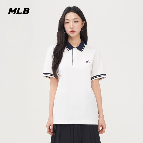 MLB Модная летняя футболка polo подходит для мужчин и женщин для влюбленных, защита от солнца, короткий рукав