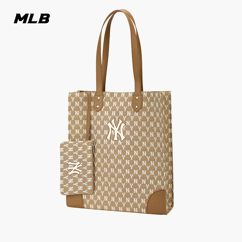 MLB official men's and women's classic old flower totter bag NY satchel shopping casual trend 21 summer new ORL03