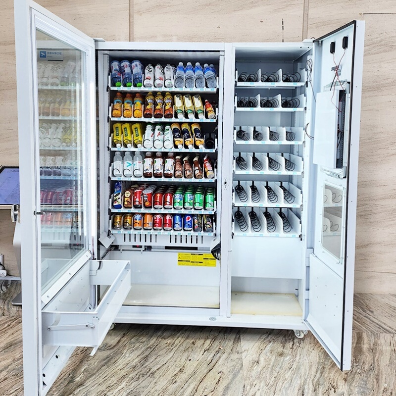 Scan Code Automatic Water Vending Machine [Aigou] Automatic Vending Machine for Drinks and Snacks, Unmanned Vending Machine, Scan Code Self-Service Vending