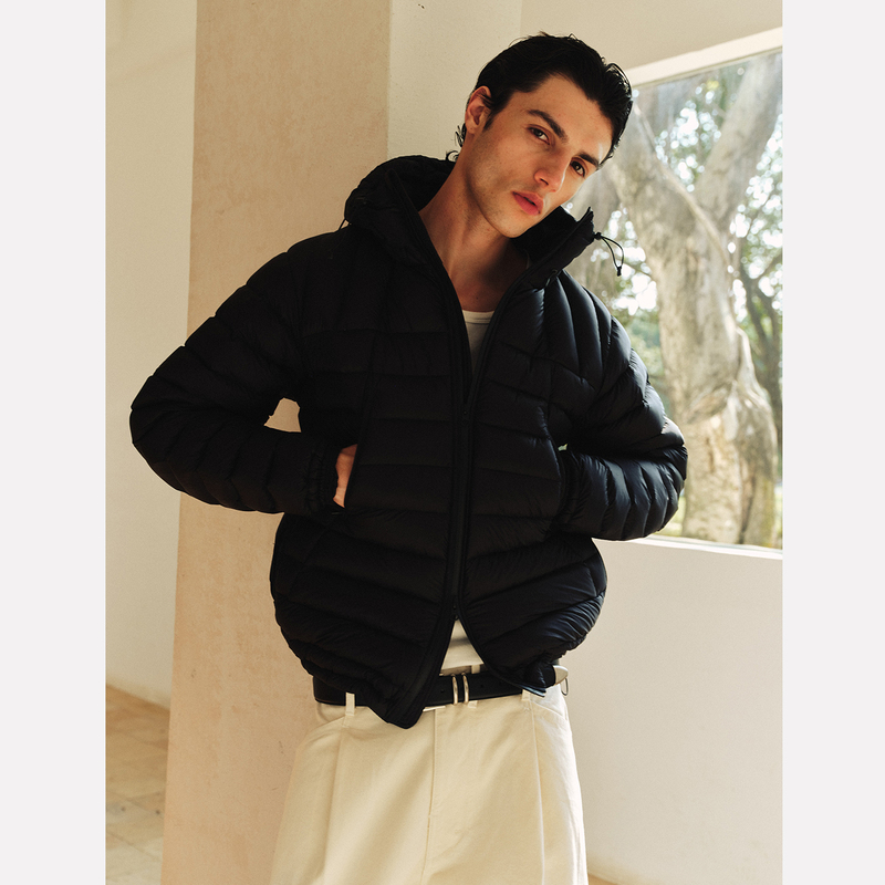 Manifold｜90 Samsung White Goose down Toray 7D Nylon Lightweight Windproof Hooded Simple Ribbed down Jacket