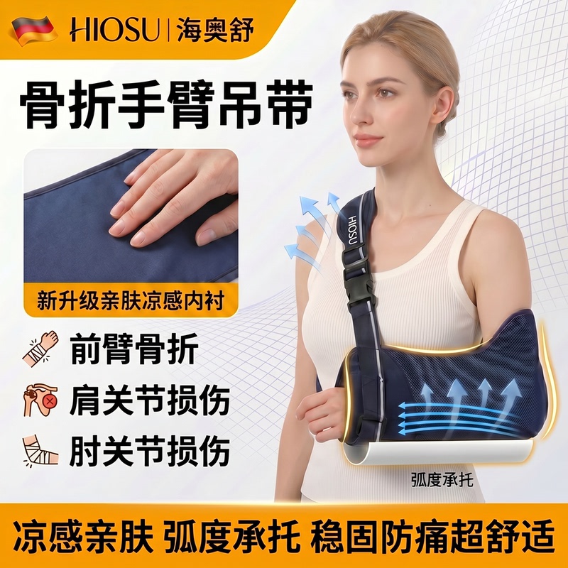 Fracture Arm Sling for Adults, Humerus Forearm Shoulder Dislocation, Clavicle Fracture, Shoulder Joint Injury, Non-Neck-Restricting Brace