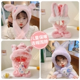 Детская шапка, демисезонный шарф с капюшоном, удерживающий тепло детский комплект для мальчиков, 2024 года, 3 предмета