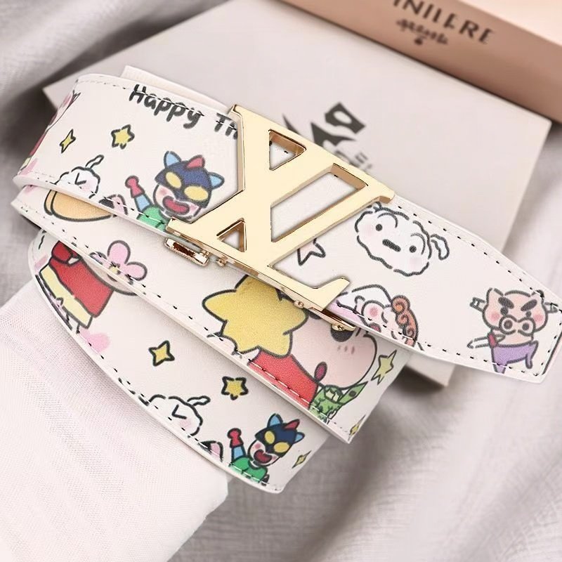 LV smjgxb универсальный брючный ремень, мужские и женские ремни, новый ремень с автоматической пряжкой в стиле граффити для отдыха и бизнеса, полный слот для карт