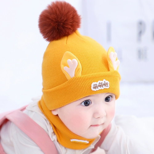 Детская шерстяная демисезонная милая зимняя вязаная шапка для новорожденных, 3-6 мес., 2 лет