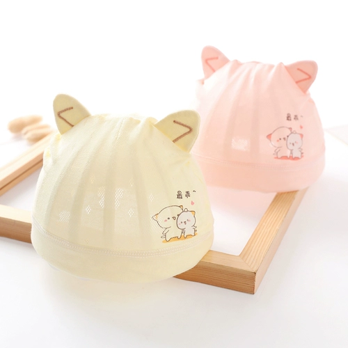 Детская летняя тонкая дышащая шапка для новорожденных для раннего возраста