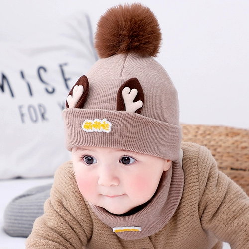 Детская шерстяная демисезонная милая зимняя вязаная шапка для новорожденных, 3-6 мес., 2 лет
