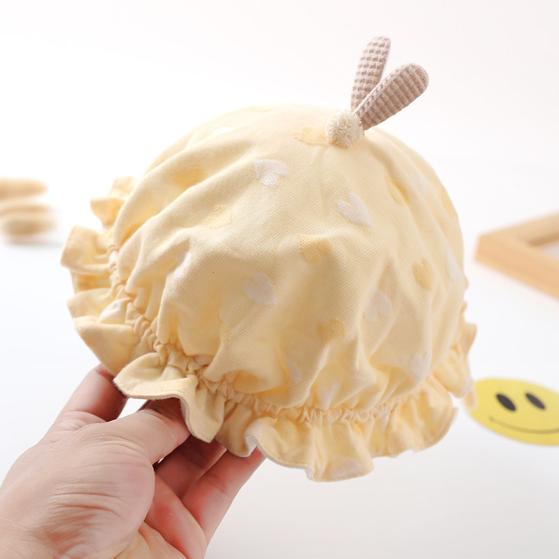 Baby hat spring and autumn thin section cute super cute girl baby baby newborn baby hat cotton adjustable winter