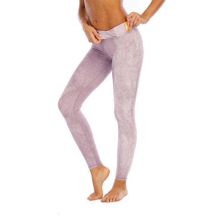 Yoga Pants womens high waist tie dyed elastic tight sports