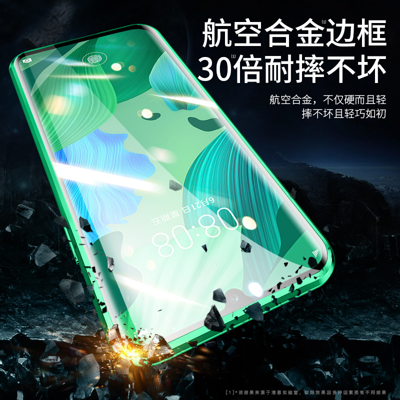 suitable for huawei nova5pro mobile phone shell nova6 set nowa5i double-sided glass 6se magnetic novo female nove4e male 5z lens all-inclusive anti-drop 5ipro personality creative net red 5g
