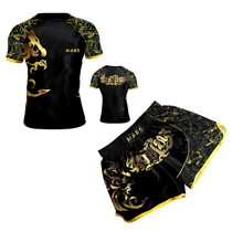 MMA fighting fighting clothes boxing Muay Thai short sleeve fitness training comprehensive anti-tawdry sportswear
