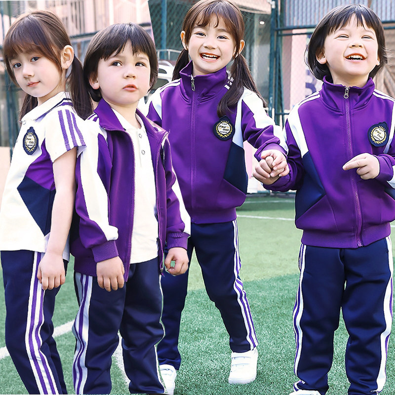 Kindergarten Garden clothes Spring and autumn clothing Three sets of Yinglun teachers Children's class Children's school uniform for primary school students