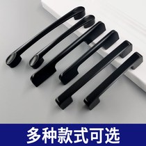 Small single 96 black thumb cabinet door handle button big coat cabinet drawers modern minimalist handle cabinet American hole round